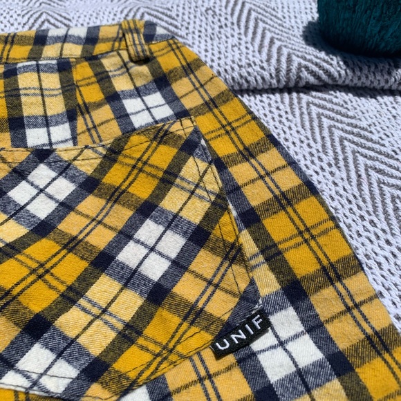 unif yellow plaid pants